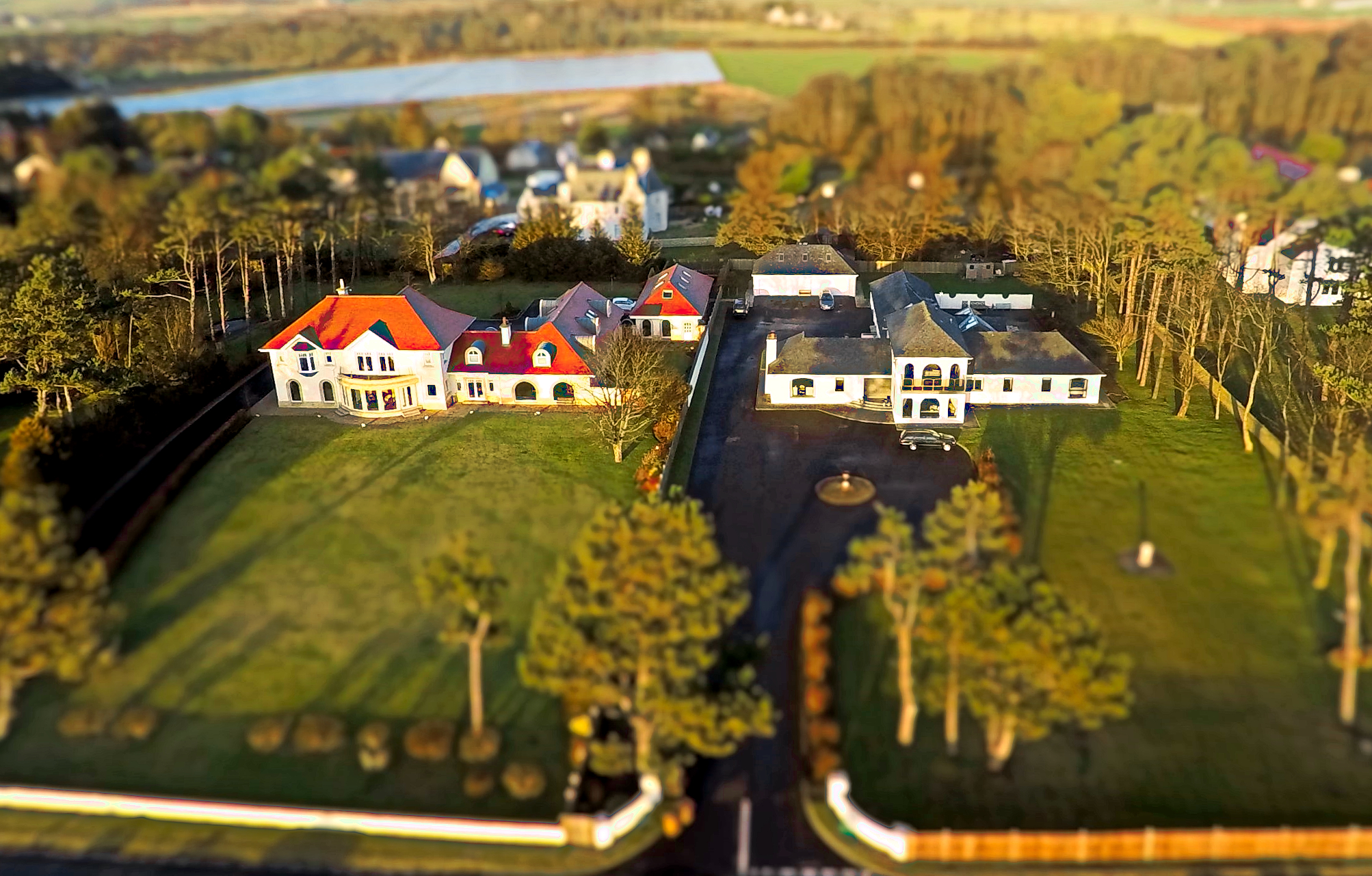 Drone property marketing imagery